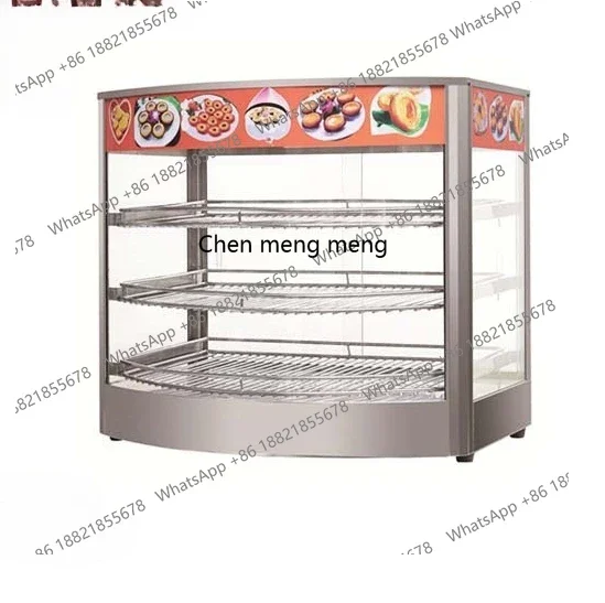 M138 Display Counter-Style Constant Temperature Stainless Steel Egg Tart Warmer Display Cabinet