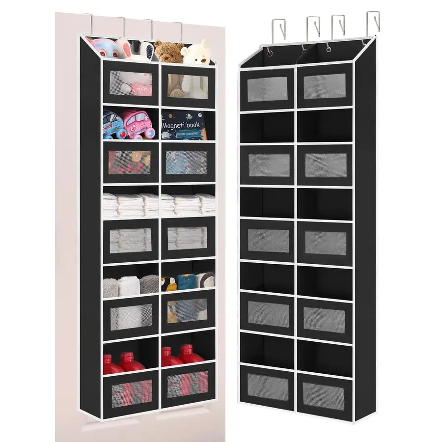 

the Door Organizer Hanging 10 Compartments, 80 lbs Load Behind Door Stuffed Animal Storage, Extra Large Toys Storage Organizatio