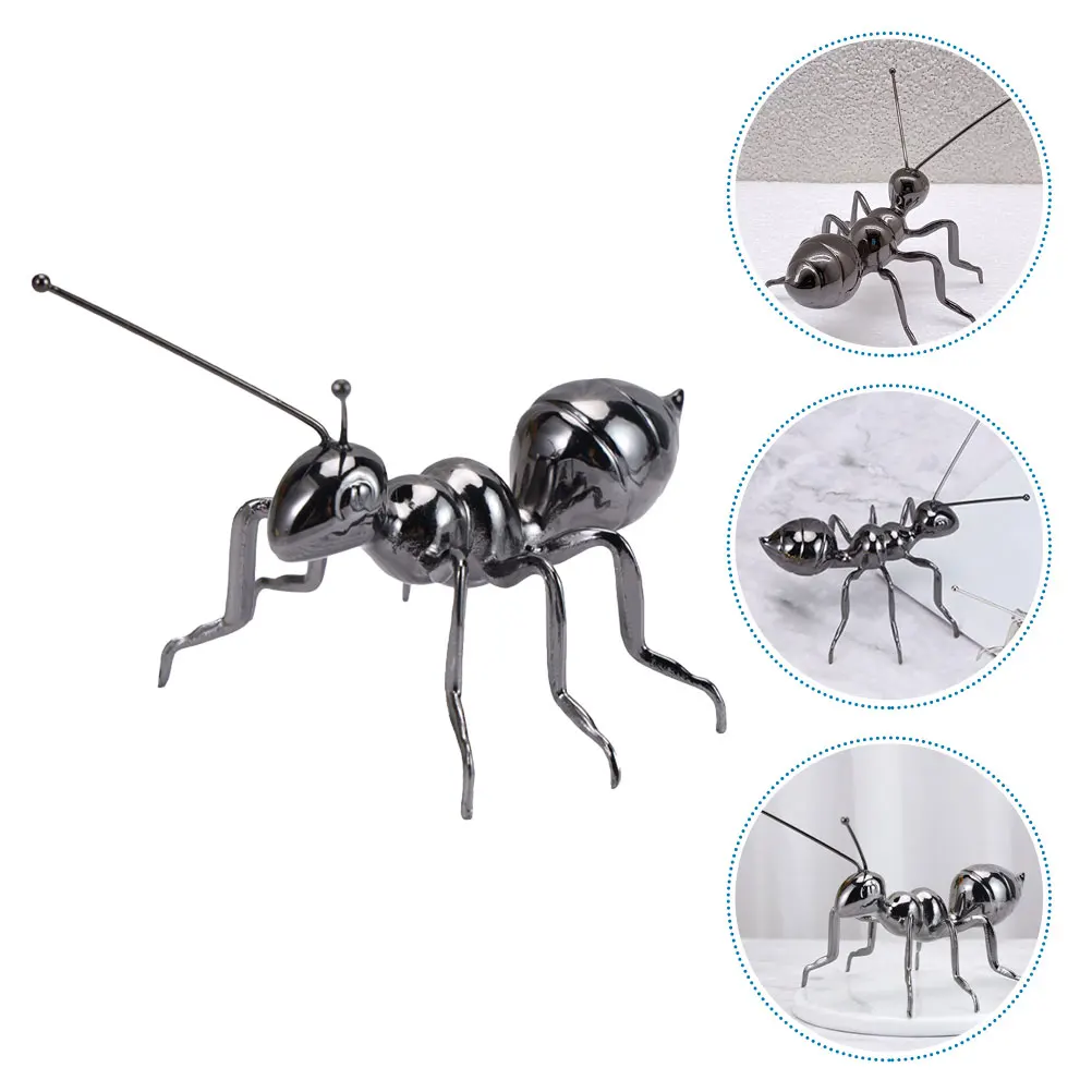 

Vintage Home Decor Metal Ornaments Ant Sculpture Living Room Household Figurine Elegant Statue Black Iron Ants
