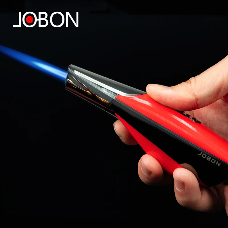 2024 New JOBON Streamlined Yacht Gas Lighter Windproof High Fire Jet Blue Flame High Temperature Cigar BBQ Welding Airbrush Gun