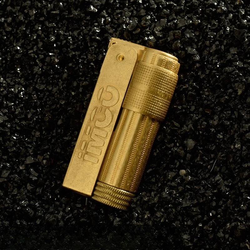 

Зажигалка Aikou Kerosenes, австрийская, IMCO, медная, машинная, оригинальная, с рифленой поверхностью, модный подарок, мужская зажигалка, аксессуары для курения