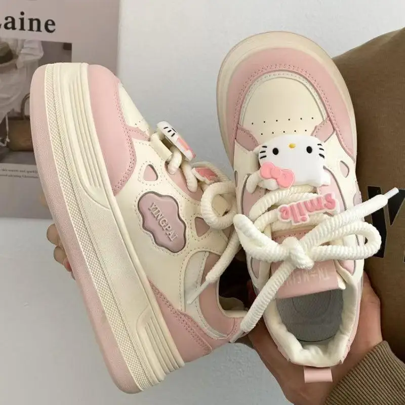 

Sanrio Girl Hello Kitty Skate Shoes Student Children The Spring and Autumn Annals Breathable Waterproof Casual Shoes New Style