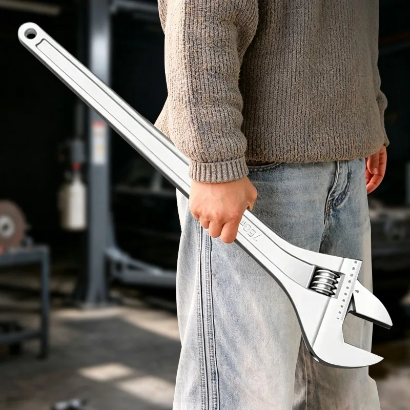 Oversized Open-end Wrench Heavy Duty Taper Handle Workshop Wrench Hand Tools Adjustable Wrenches Plumber Professional Tool