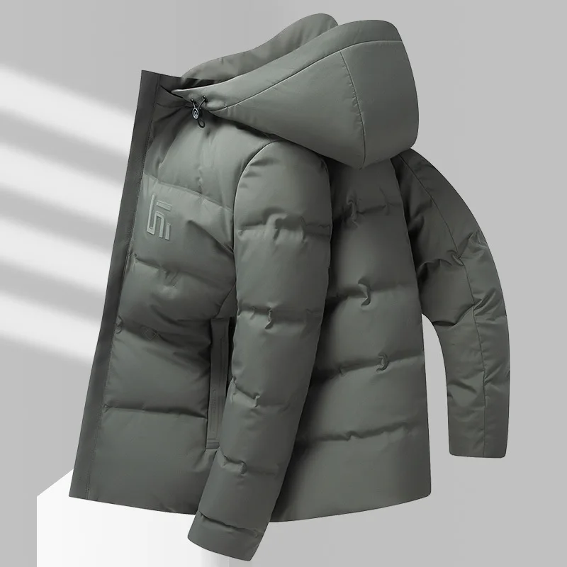 Men's Down Jacket 2023 Winter Hooded Jacket for Young and Middle-aged Versatile New Style