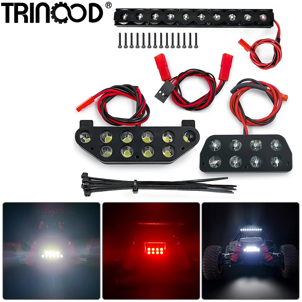 TRINOOD RC Car Roof Light Front and Rear LED Headlights Taillights for 1/5 DBXL XL 4WD 2.0 4X4 Gas Buggy RTR Parts