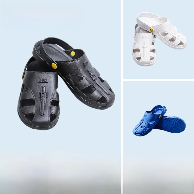 Anti-Static Thick Bottom Slippers Work Shoes for Men And Women Electronic Dust-Free Food Industry ESD Safety Shoes