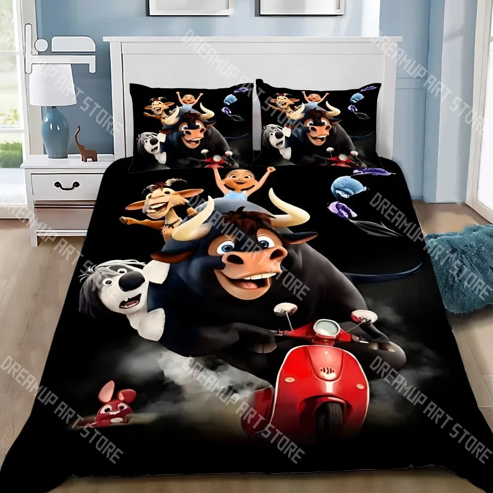 Fashion Ferdinand Cartoon Bedding Set Single Twin Full Queen King Size Bed Set Kids Bedroom Duvetcover Sets Bed Sheet Set