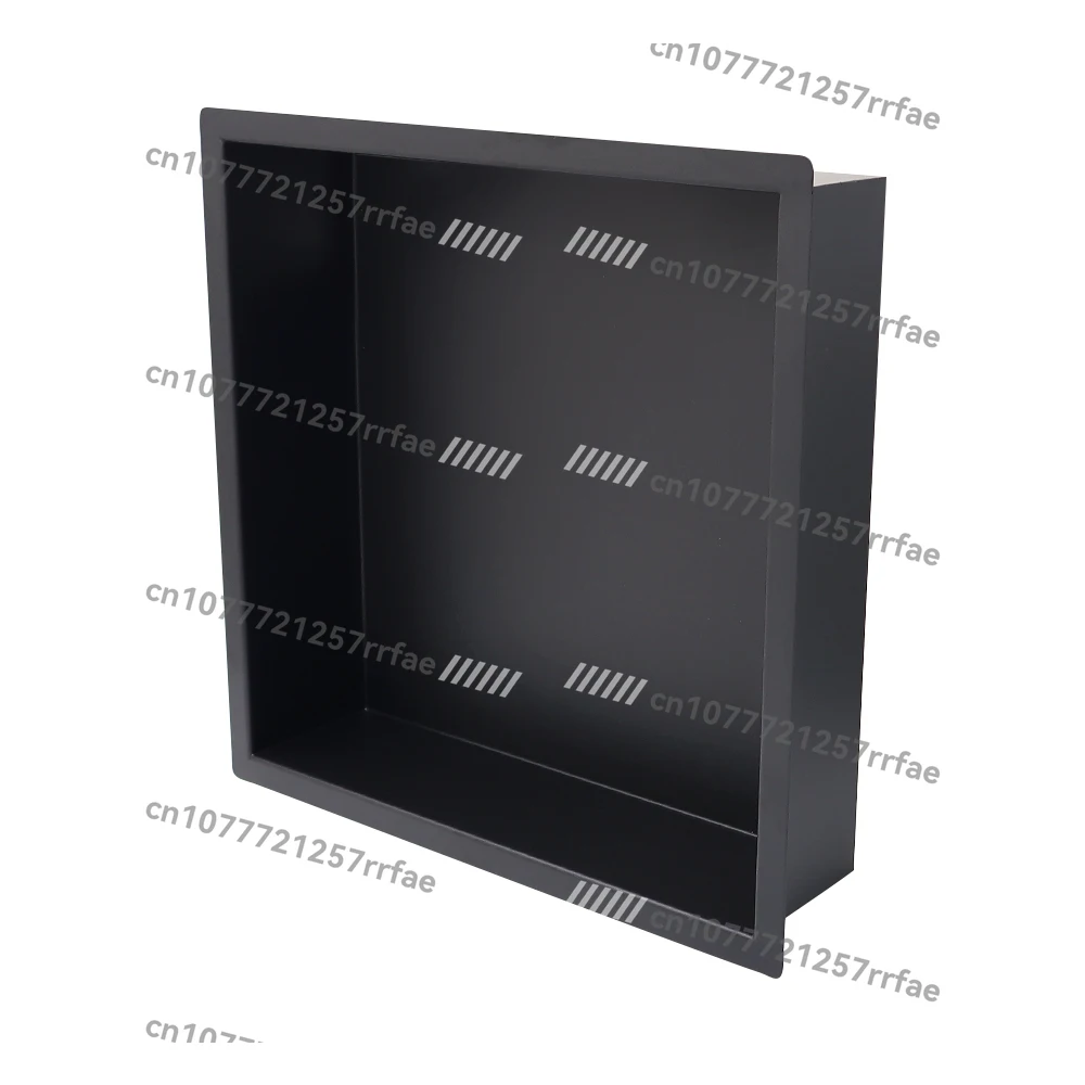 Custom matte black stainless steel 304 square rust proof square shower niche bathroom wall decoration
