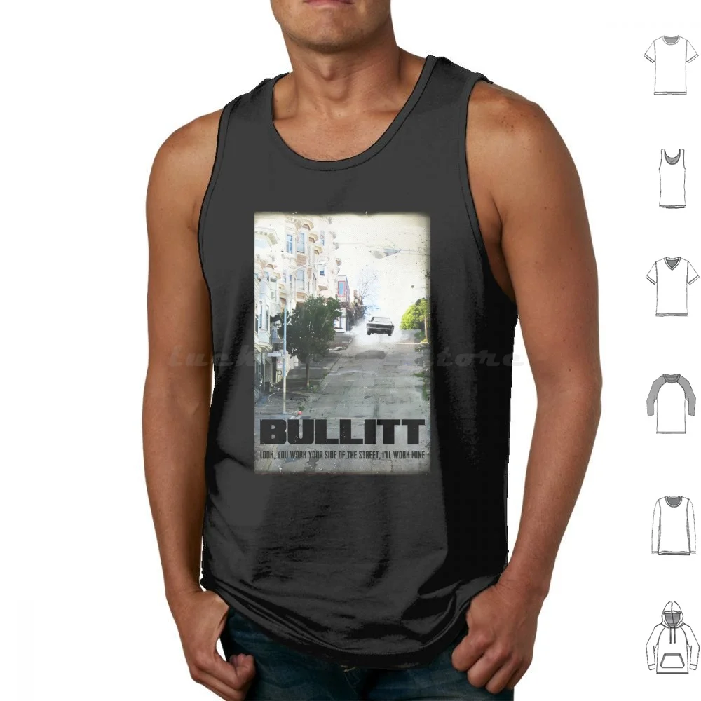 Bullitt Movie Tank Tops Print Cotton San Francisco Movie Location Movies Film Cinema Cinephile Retro Vintage Movie Quote