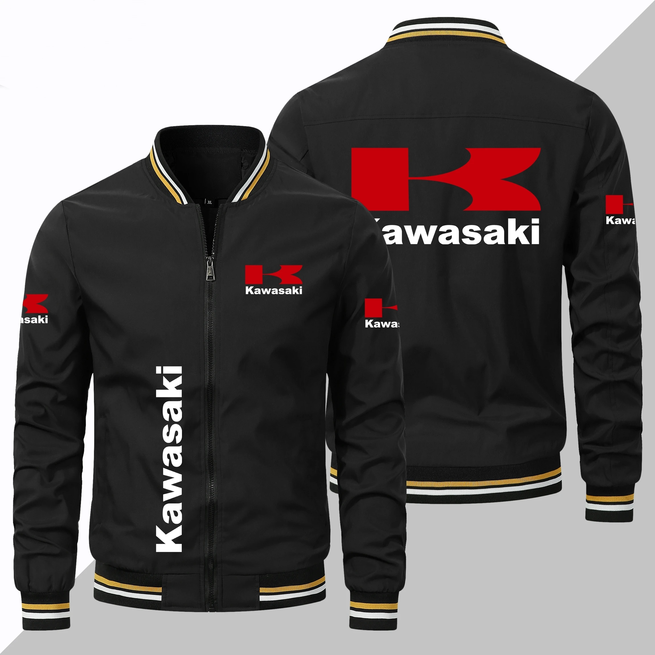 Motorcycle Jacket Kawasaki Motorcycle Logo Print Jacket Casual Windbreaker Sportswear Kawasaki Racing club custom-made Clothing