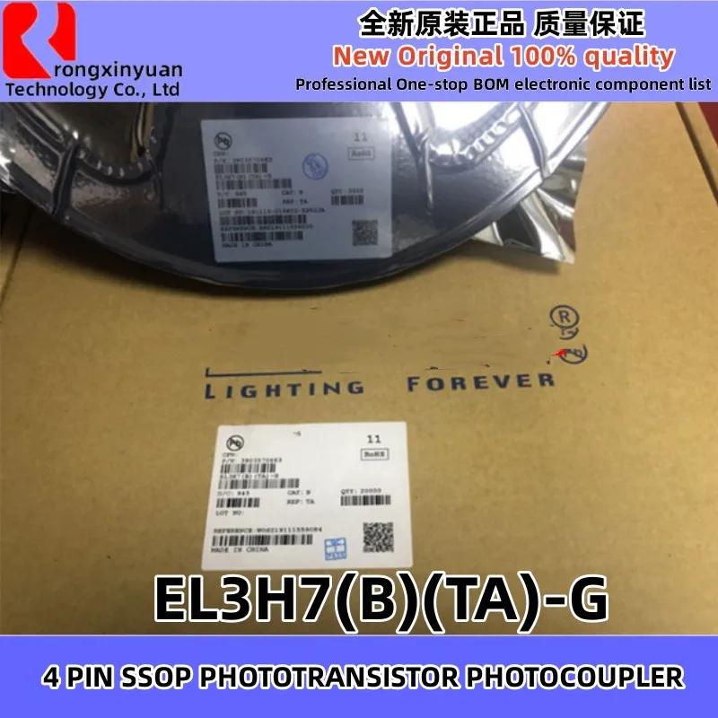 EL3H7(B)(TA)-G Marquage: EL3H7 SOP-4 EL3H7(B)(TA) EL3H7(B) 4 Broches SSOP PHOTONATO SISTOR PHOTOCOUPLER 100% Nouveau Original