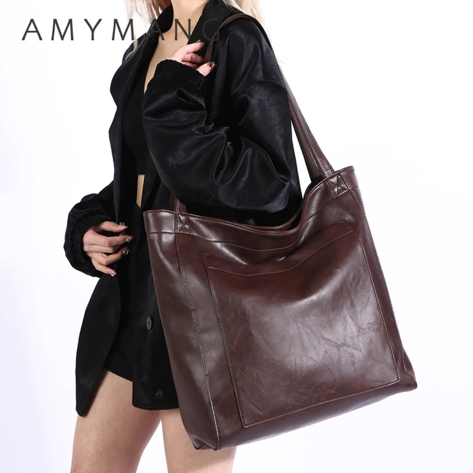 

Высококачественные кожаные сумки-ведра из масляной кожи для женщин, женская сумка через плечо с верхней ручкой, роскошные женские сумки Sac A Main