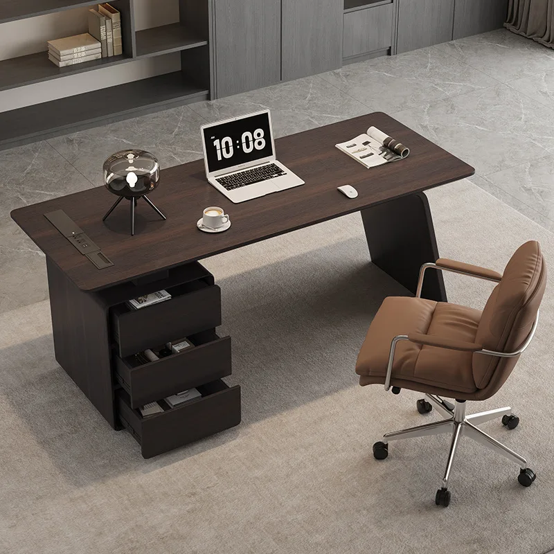 Nordic Creative Office Desk Italian Minimalist Workbench Solid Wood Office Desk Computer Desk Designer Commercial Furniture FYOD
