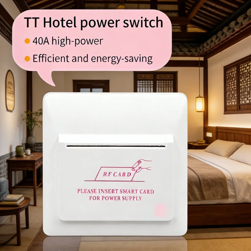 2.4G TTLOCK TTHotel Energy Saving Switch - 13.56MHz RFID Card & App Control, Power Saver for Hotel/Apartment/B&B