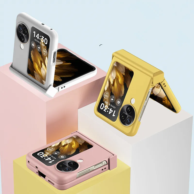 เคสบานพับ PC สีลูกกวาดแฟชั่นสำหรับ Oppo Find N3เคสฝาพับ2023สำหรับ Oppo Find เคส N3Flip เคส N2 Flip n2flip OPPO