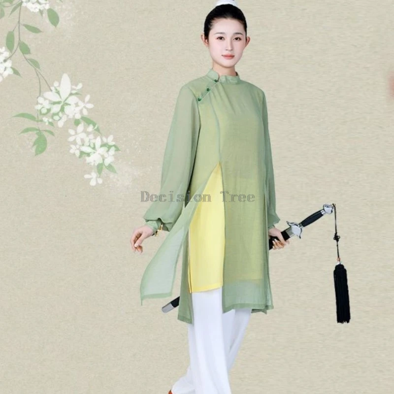 female tai chi performance costume women's spring tai chi practice costume martial arts clothing female chinese wushu clothing