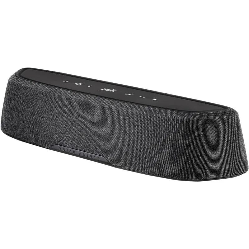 Mini AX Sound Bar with Wireless Polk's Patented VoiceAdjust & SDA Technologies, Ultra-Compact Design, Easy Setup, Black