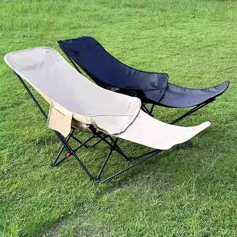 

Moon Beach Folding Chair High Back Footrest Outdoor Terraces Folding Chair Tourist Ergonomic Chaise Pliante Portable Furniture