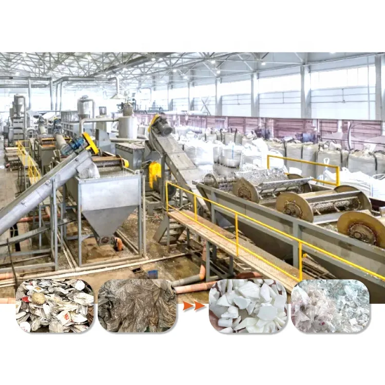 Pet Bottle Crushing Washing Drying Recycling Line Hdpe Milkbottle Recycling Washing Line Plastic Ldpe Film Line Customized