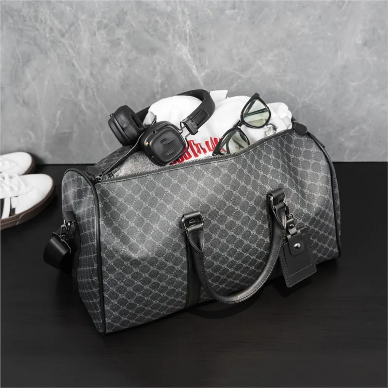 Hochwertige Reisetaschen Herren Leder handtaschen Umhängetasche Fitness Sport Kapazität Koffer Handgepäck Reisetaschen