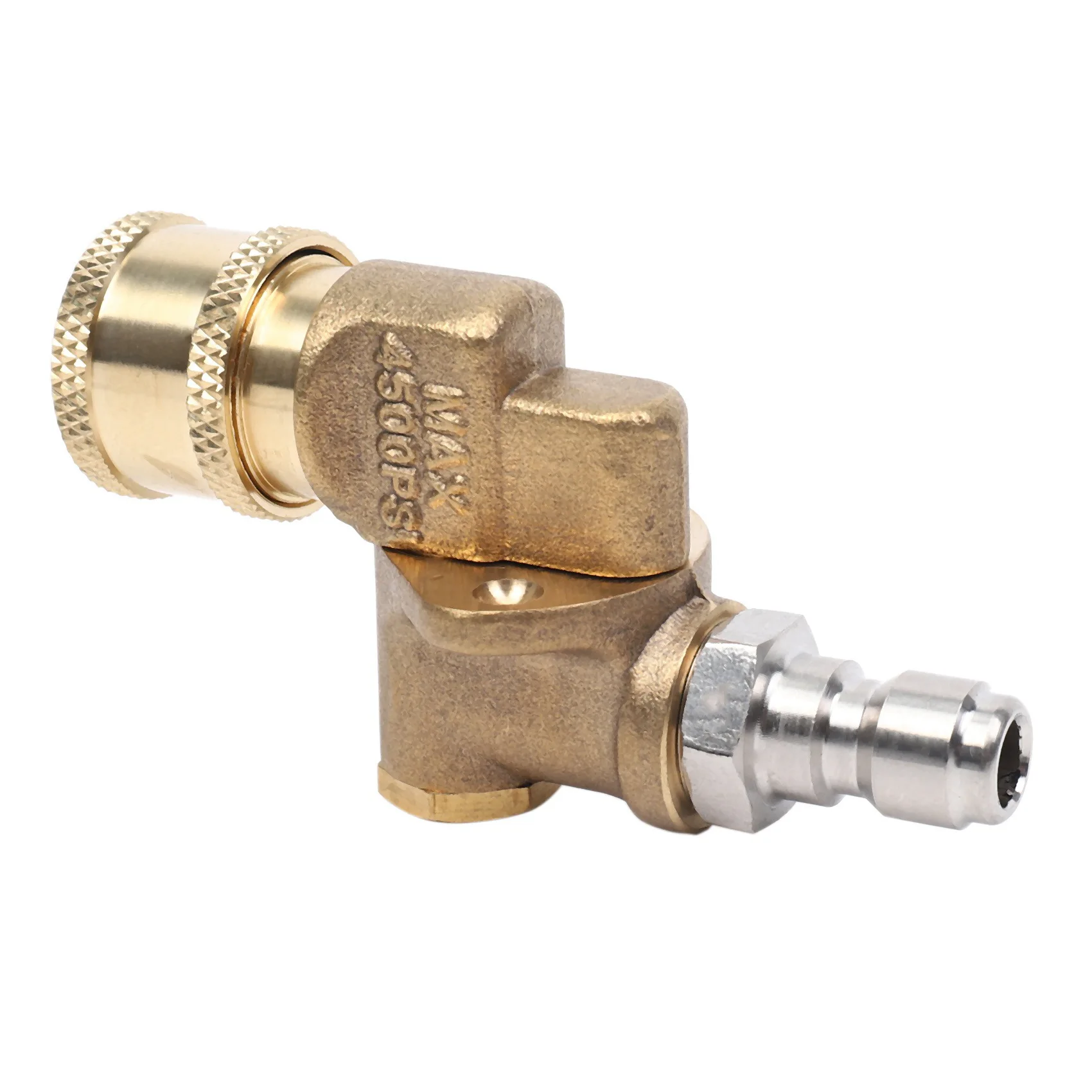 ABUH-2X Quick Connecting Pivoting Coupler 180 Degree With 5 Angles And Safety Lock For Pressure Washer Spray Nozzle