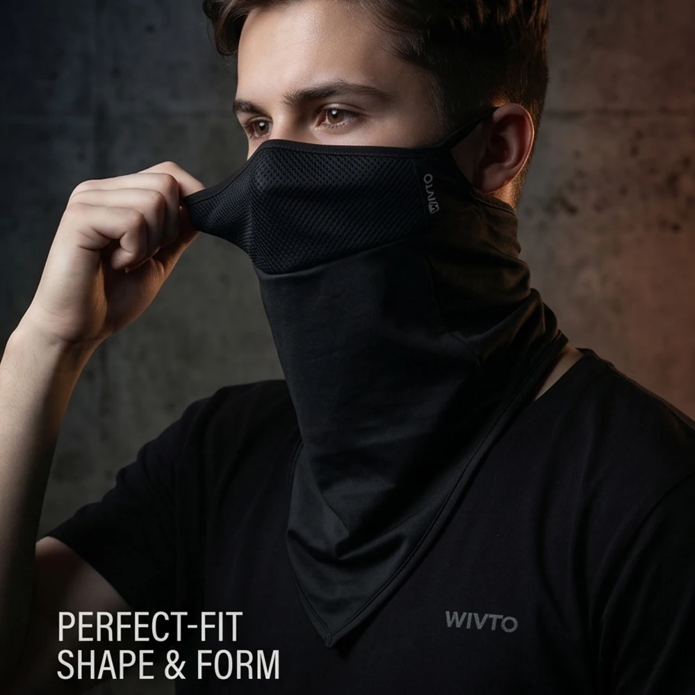 1 Stück/3 Stück Unisex Sommer Kühlende Sonnenschutzmaske Elastische Atmungsaktive Halbgesichtsmaske für Outdoor-Sport Wandern Angeln Radfahren – Detail 2