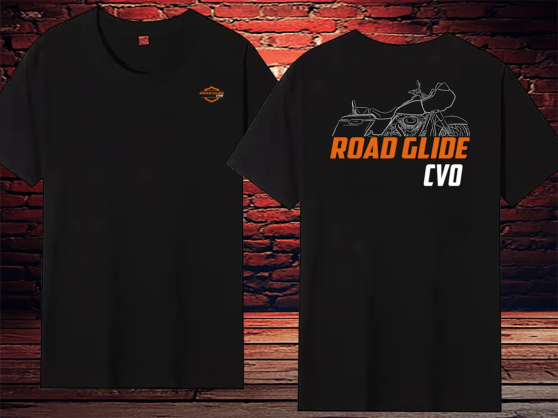 

Summer Round-lead leisureT shirt 100% Cotton HD Davidsons CVO Road Glide FLTRSE 2009 Motorcycle T-shirt Graphic Short Sleeves