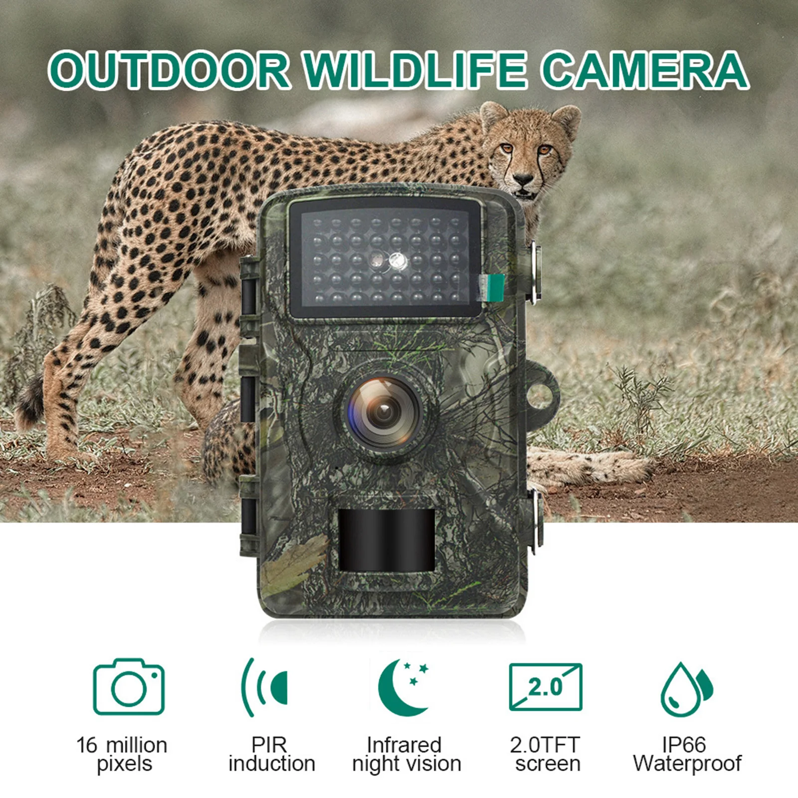 16MP Hunting Camera Equipped with Quick Trigger Response For night Vision Functionality for Outdoor Enthusiasts