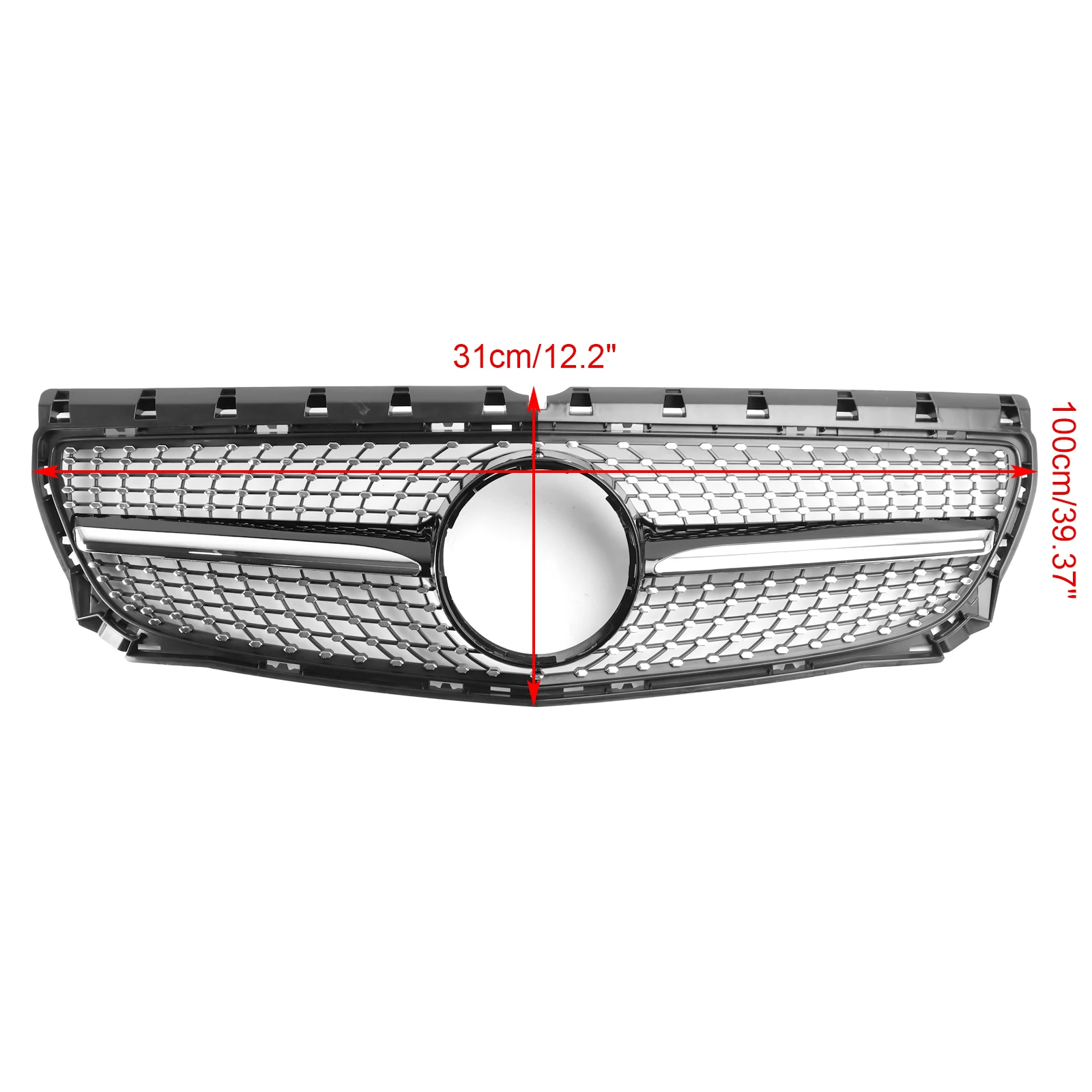 Artudatech شبكة المبرد الأمامية تناسب مرسيدس B-Class W246 B160 2011-2014 الماس