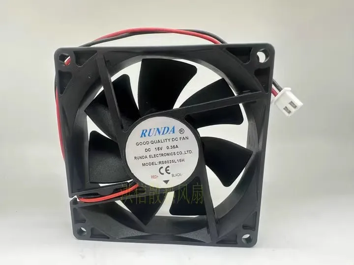 

Free shipping of new RS8025L15H DC15V 0.35A 80 * 80 * 25 welding machine dedicated cooling fan