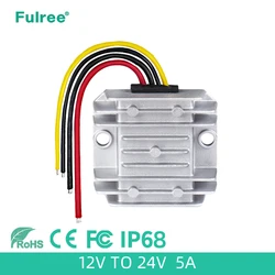 Fulree 12V to 24V 3A 5A Step-up DC DC Converter 12 Volt to 24 Volt 120W Boost Voltage Regulator 12V to 24V boost module CE RoHS