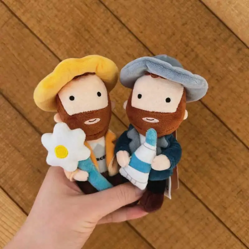 Van Gogh Museo Serie de autorretrato Caja ciega Llavero Colgante Muñeca Juguete Cultural creativo para festivales y coleccionistas