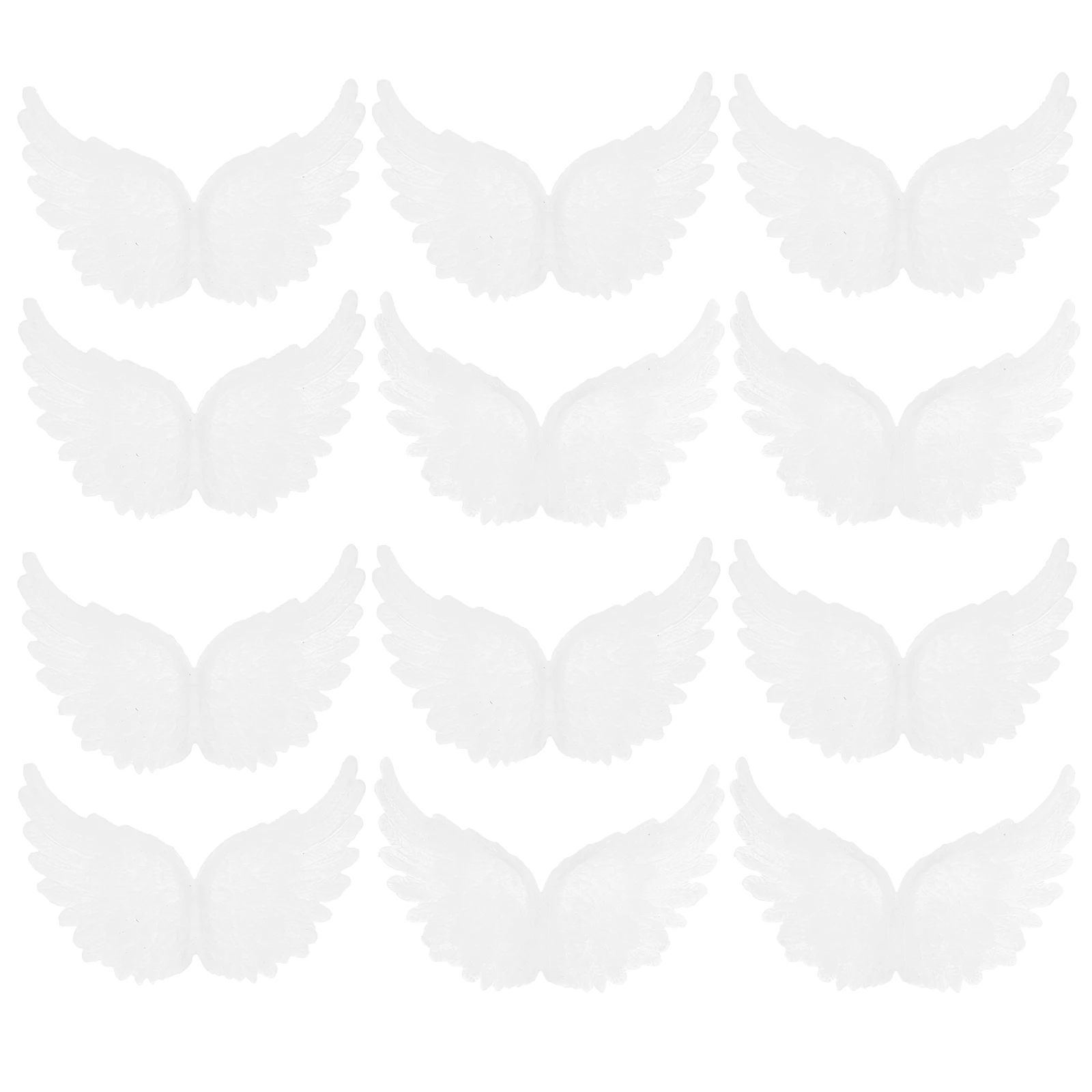 

12pcs Luminous Angel Wings Safe Plastic Christmas Tree Ornaments Miniature Decorations for Craft Projects Wing