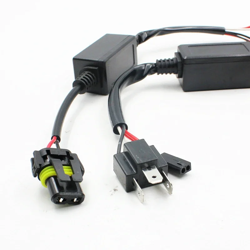 2pc H4 HID Relay Harness HI/LO bi Xenon Wiring Wire 12v auto wire adapter socket connector for h4 bi-xenon hid kit
