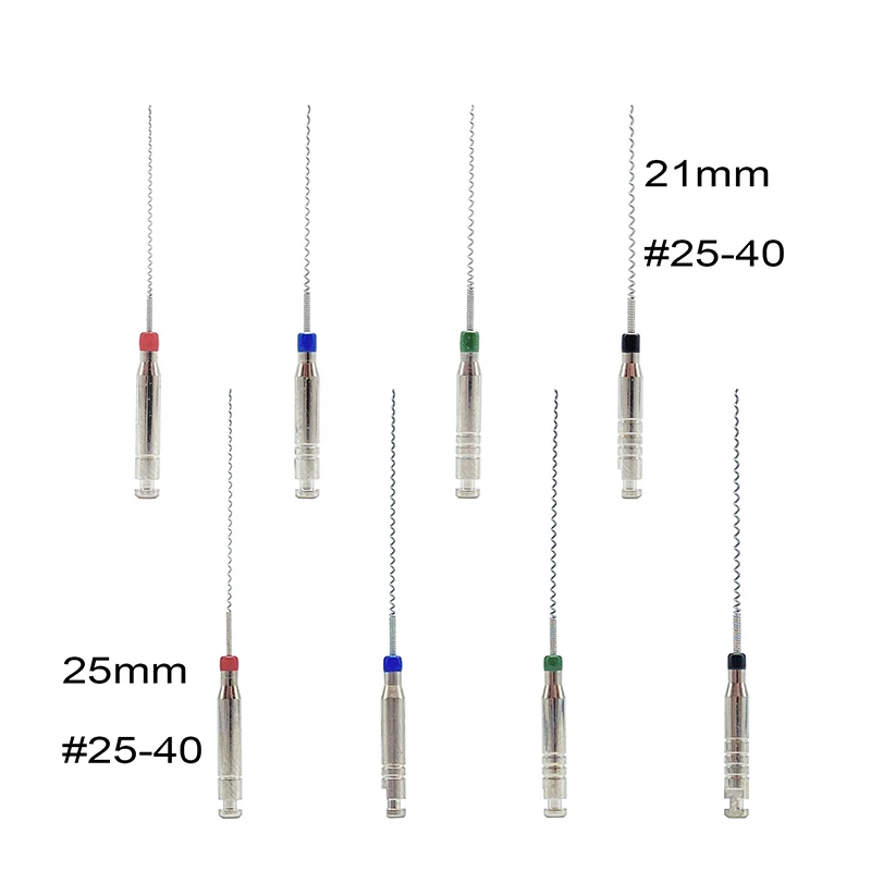 4pcs/Box 21/25mm #25-40 Dental Lentulo Paste Carriers Endodontic Reamers Drill Burs Endo Files Dentist Materials Instruments