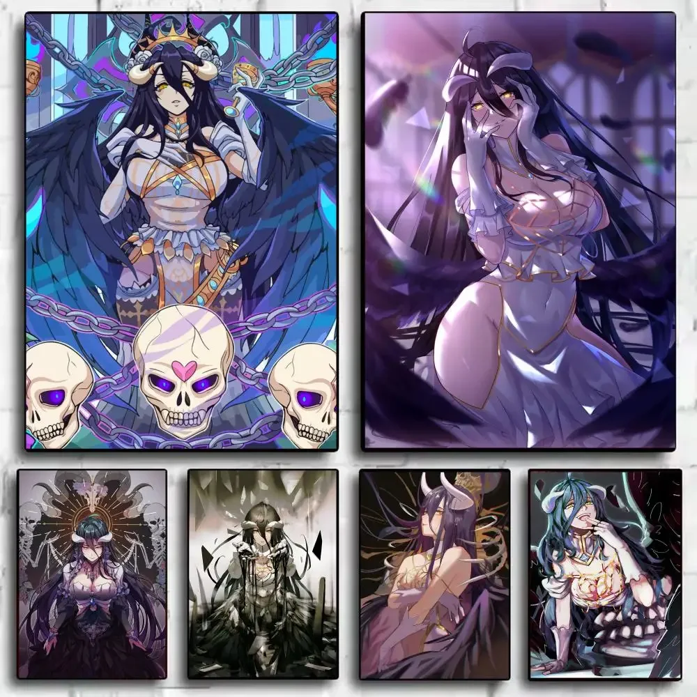 O-Overlord A-Albedo Poster HD Wall Stickers Mural Self-Adhesive Decals Home Decor Bedroom & Living Room Gift Idea