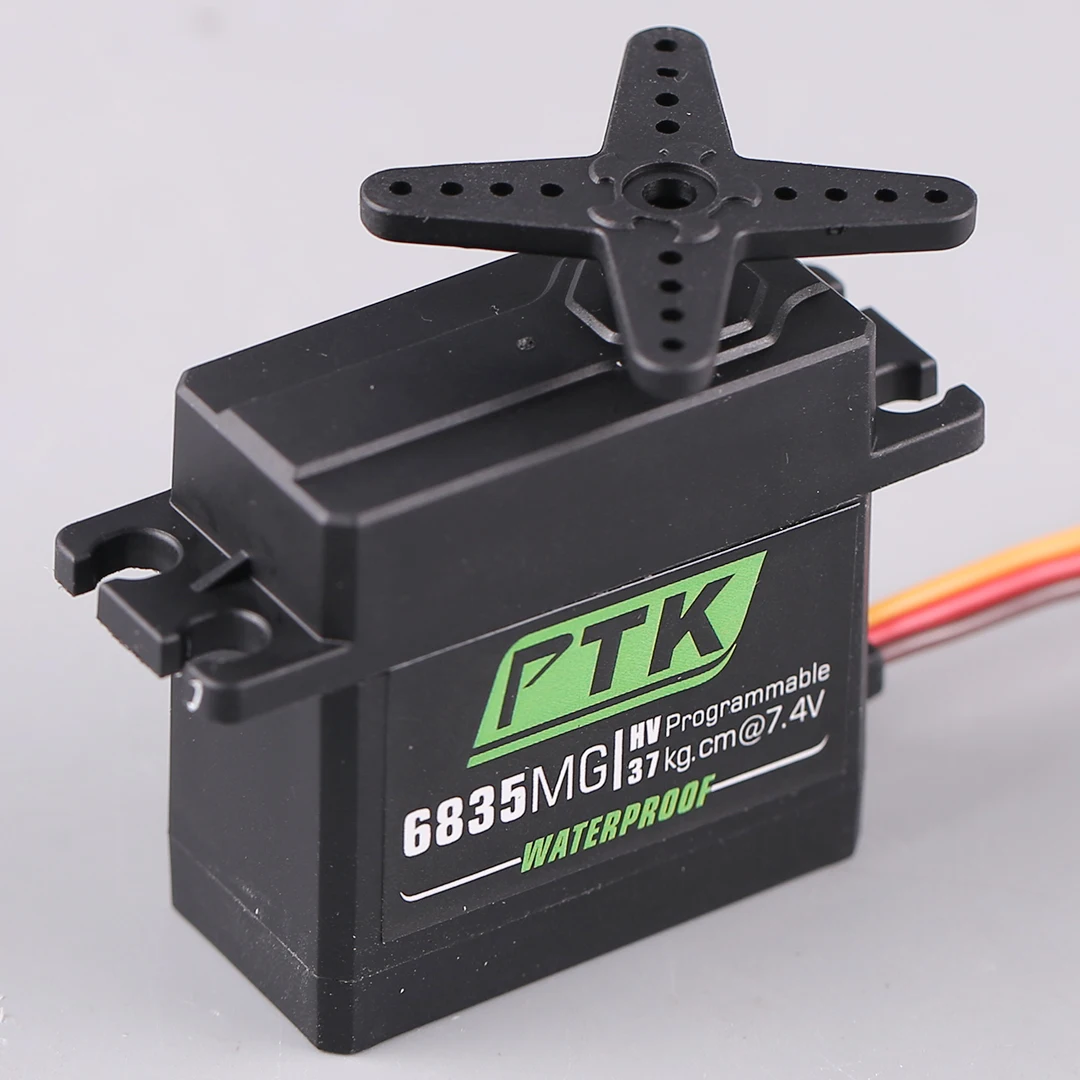 PTK 6835MG High Torque 40kg/HV Metal Gear Digital Servo Stainless Steel Gear for Fixed Wing Robot DIY RC Car 180° Rotation