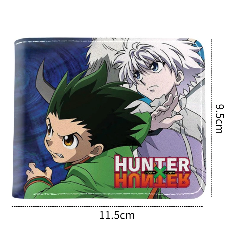 Hunter X Hunter Wallets for Men Anime Figure Killua Zoldyck Gon Freecss Cosplay PU Purse Fashion Short Wallets Kids Coin Purse