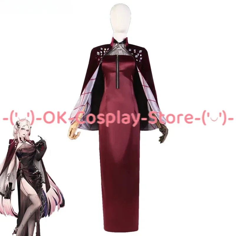 Game Path to Nowhere Eirene Cosplay Costume Women Red Cheongsam Dress Party Suit Hallween Carnival Uniforms Custom Made