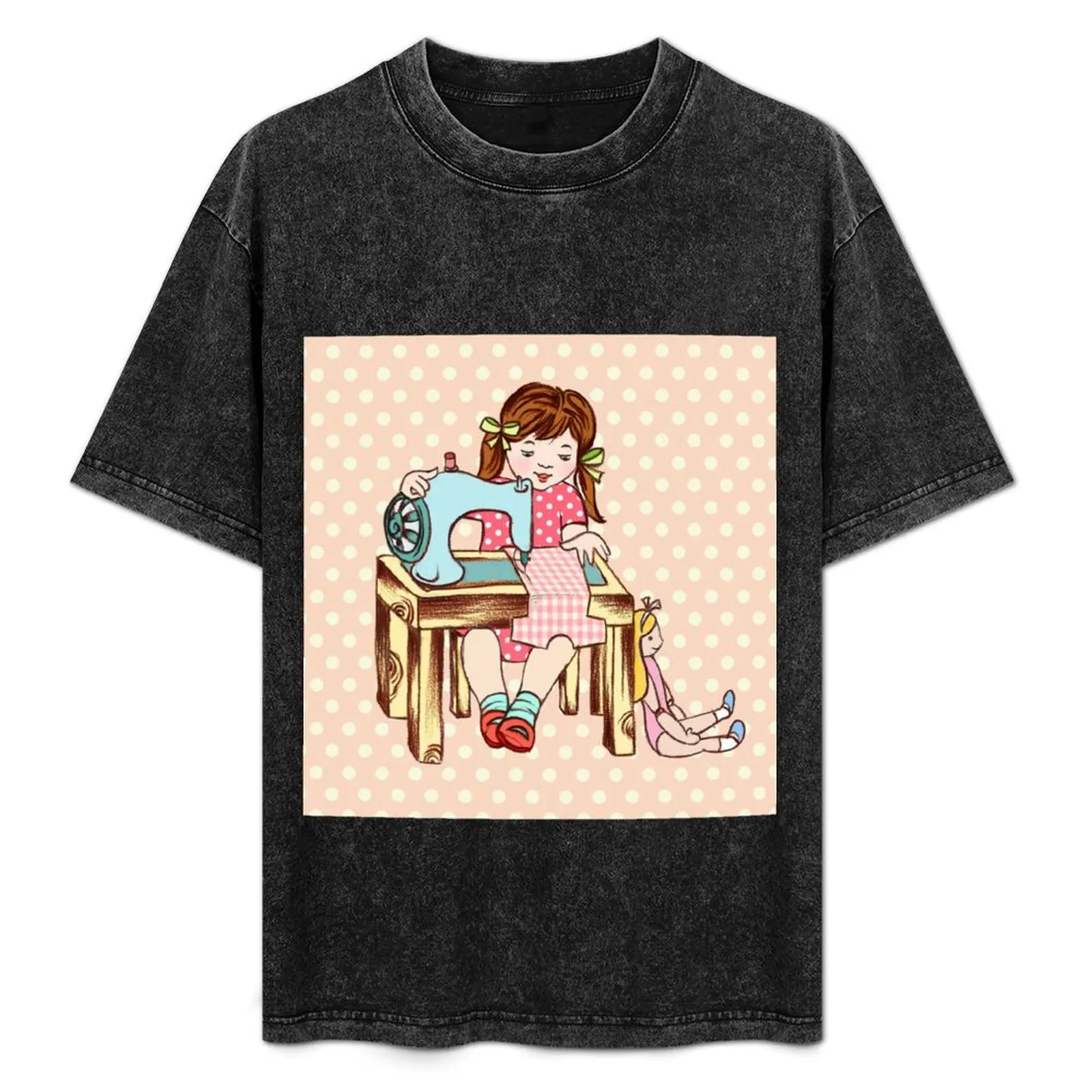 

Little girl sewing T-Shirt Summer Sports Quick Dry T-Shirt