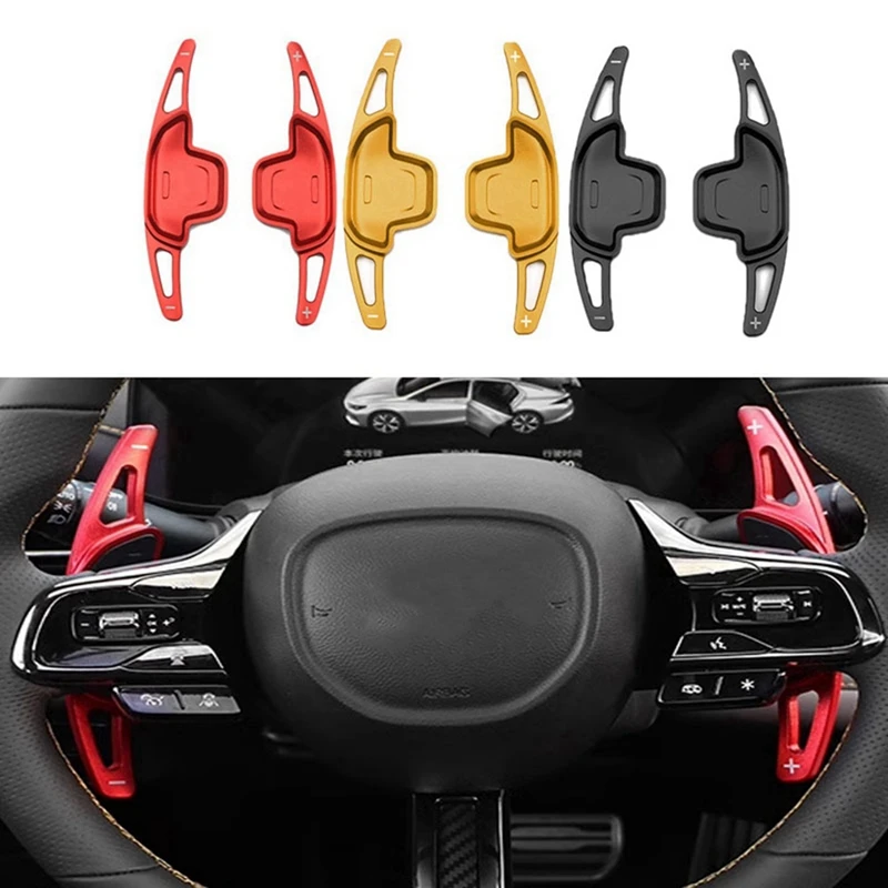 Super Sale 2PCS Car Steering Wheel Shift Paddle for GAC Trumpchi Shadow Leopard Auto Accessories Rust-Proof Aluminium Alloy (Gol