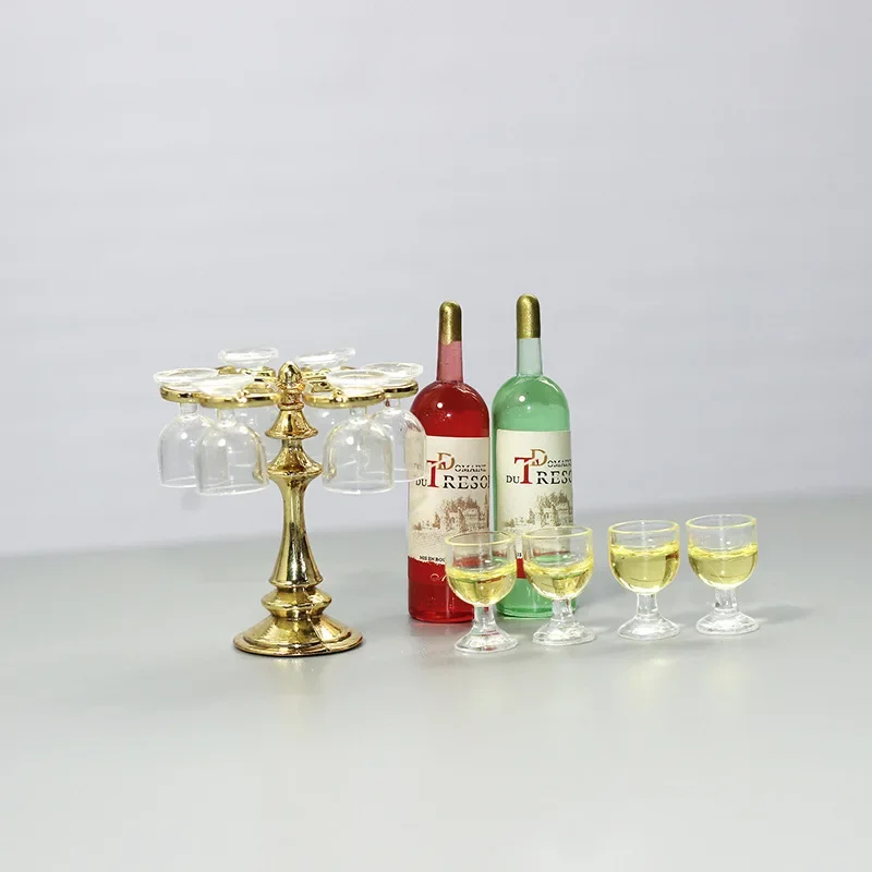 Mini porte-gobelet de maison de courses Ob11, articles miniatures, verre à vin, ensemble de vin BJD, beurre, maison, bar, accessoires de champagne, jouets