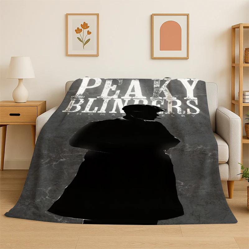 New Classic P-Peaky Blinders Tommy Shelby Flannel Throw Blanket,Warm Cozy Blanket for Bed,Sofa,Couch,Bedroom,Living Room,Office