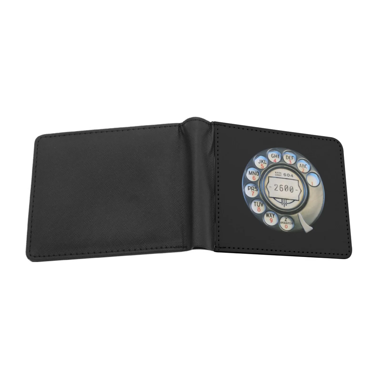 2600 Phone Phreak Hacker Telephone Dial Leather Men Wallets Credit Card Holder Purse Black Wallet 2600 Hacker Phreak Blue Box