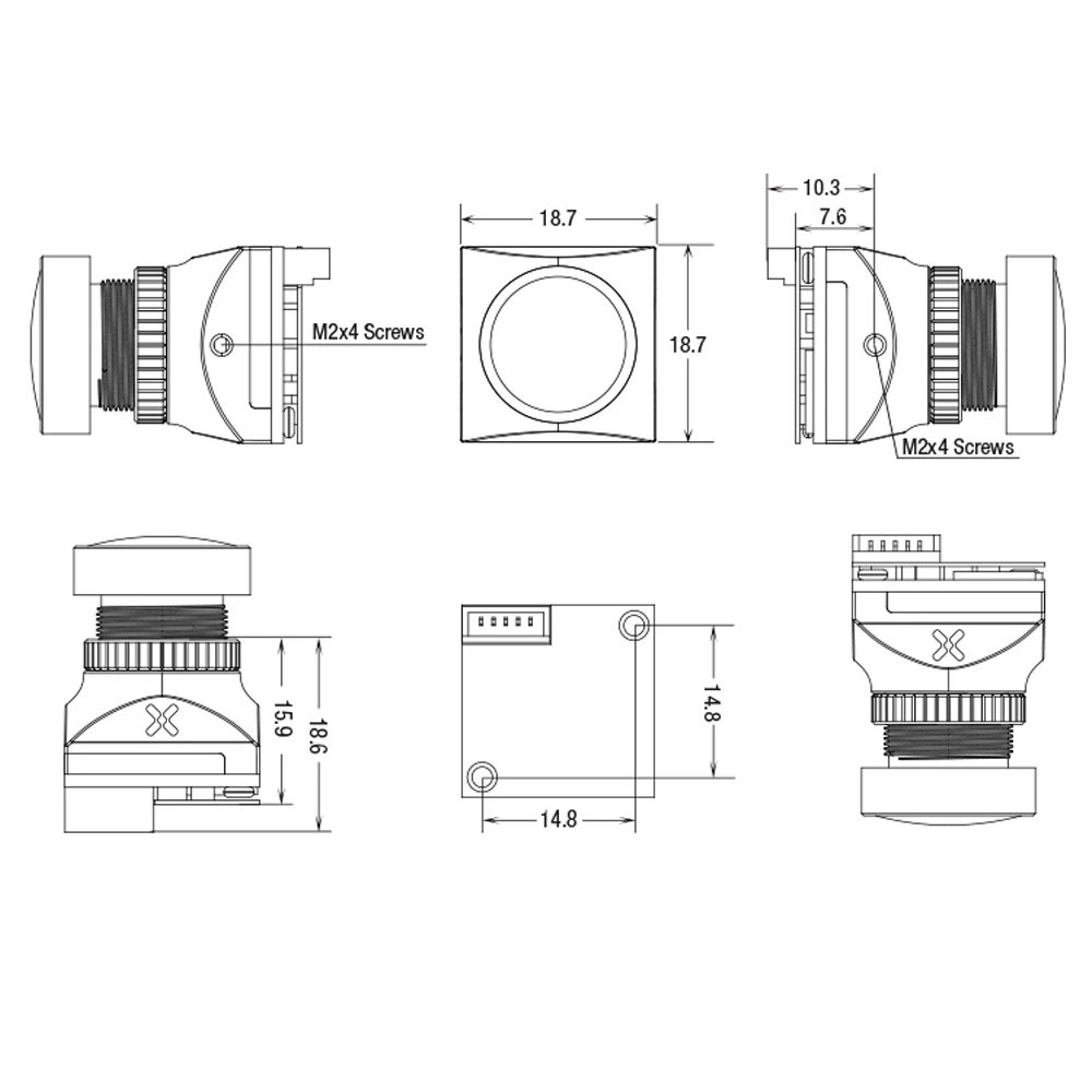 FPV-камера FOXEER CAT4 MICRO 1200TVL, Sony 1/3 дюйма CMOS, сверхночное видение, PAL/NTSC и переключение 4:3/16:9, 19 мм, для радиоуправляемых дронов