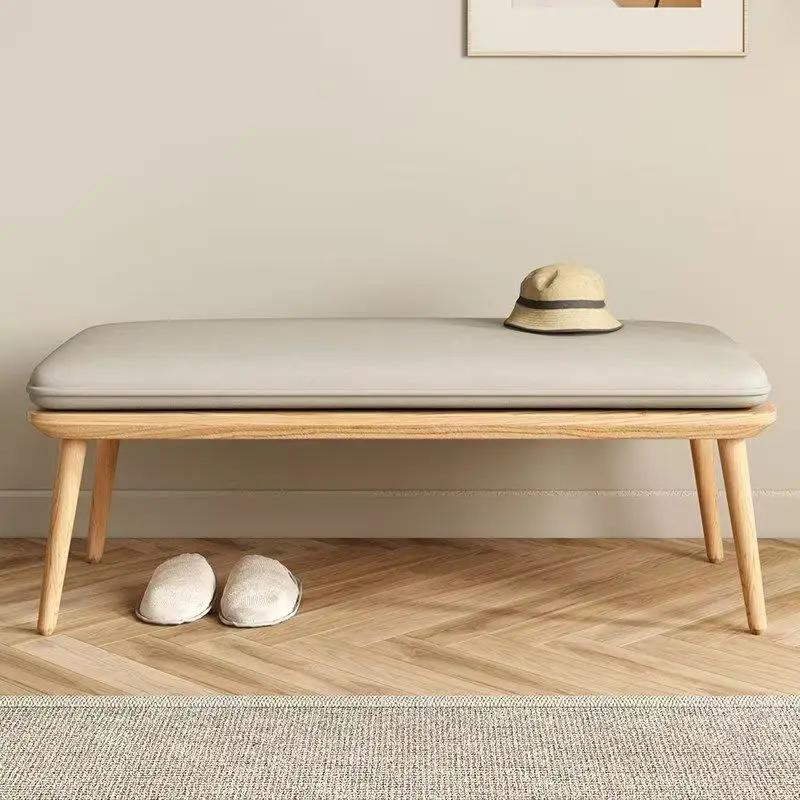 HYS Long Bench, Fitting Room Minimalist Nordic Entry-Level Shoe Bench, Modern Minimalist Upholstered Home Long Bench