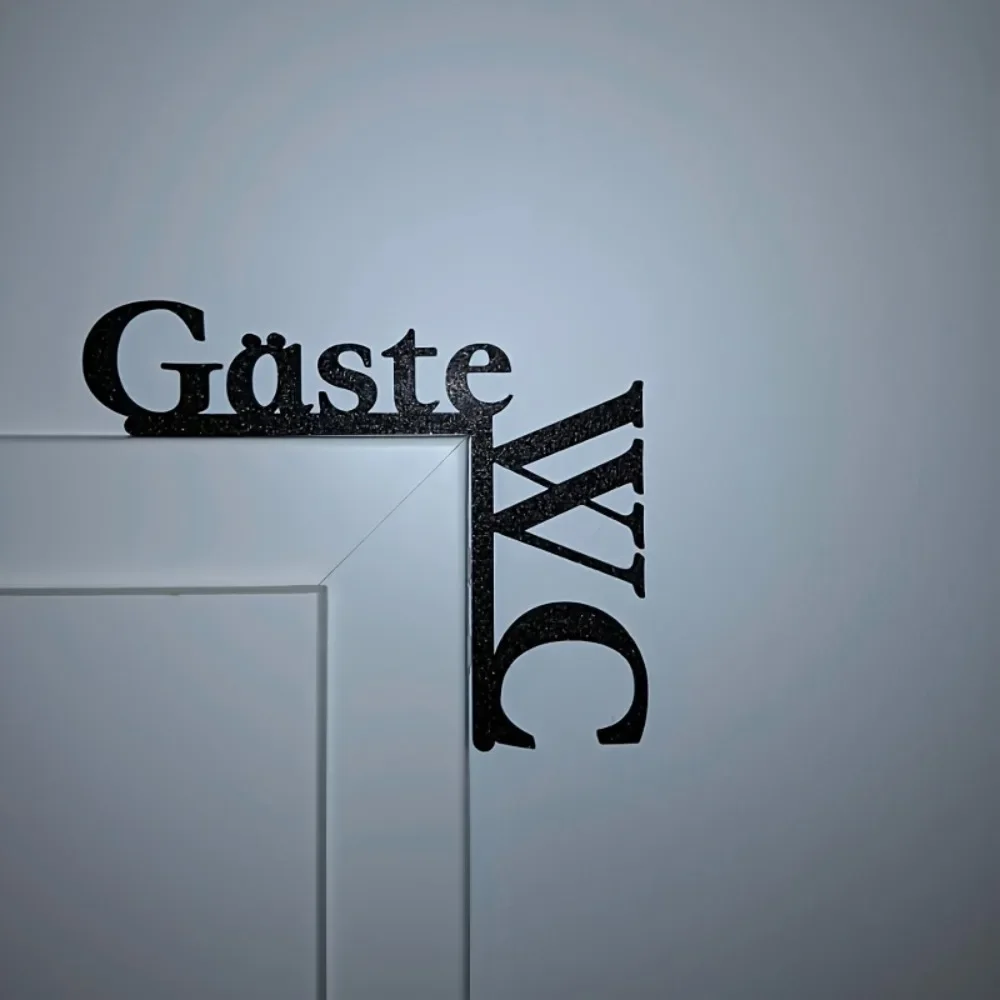 CIFBUY WC Restroom Metal Wall Art Wrought Iron Sign Sculpture Rustproof Hanging Decor For Home Restaurant Bathroom Door Sign