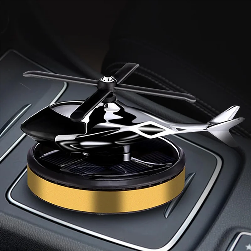 Metal helicopter car air freshener rotating dispersal perfume accessories fragrance auto diffuser dashboard aroma dispenser men