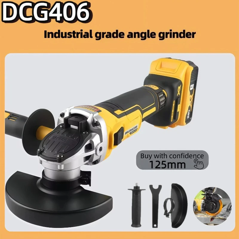 صالح ديوالت DCG406 9000 دورة في الدقيقة آلة القطع اللاسلكية تأثير الملمع آلة 125 مللي متر فرش زاوية طاحونة أداة السلطة القابلة لإعادة الشحن