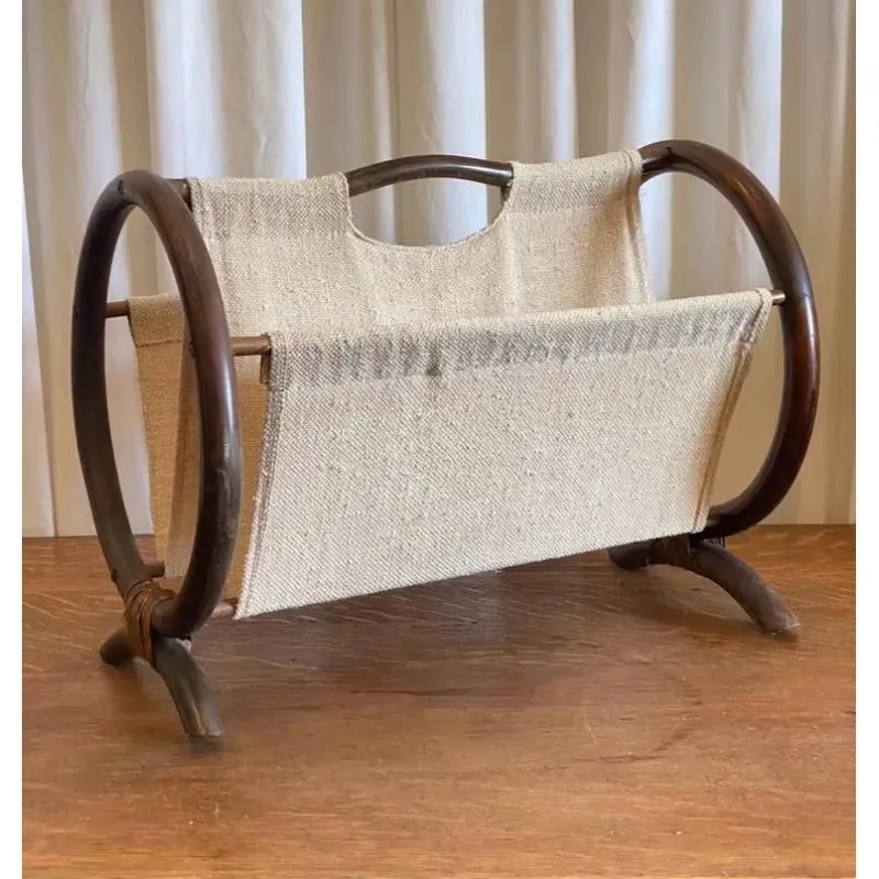 Wooden Magazine Storage Rack Newspaper Book Organizer Shelf Home Office Decor Hotel Guest Display Stand